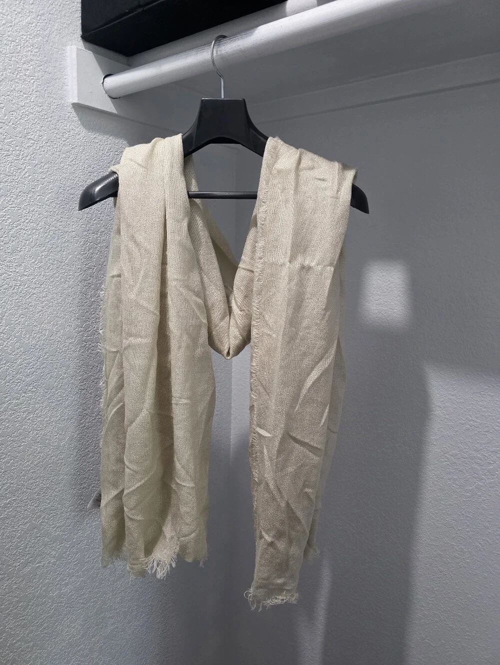 Women's Sparkly Light Gold Scarf